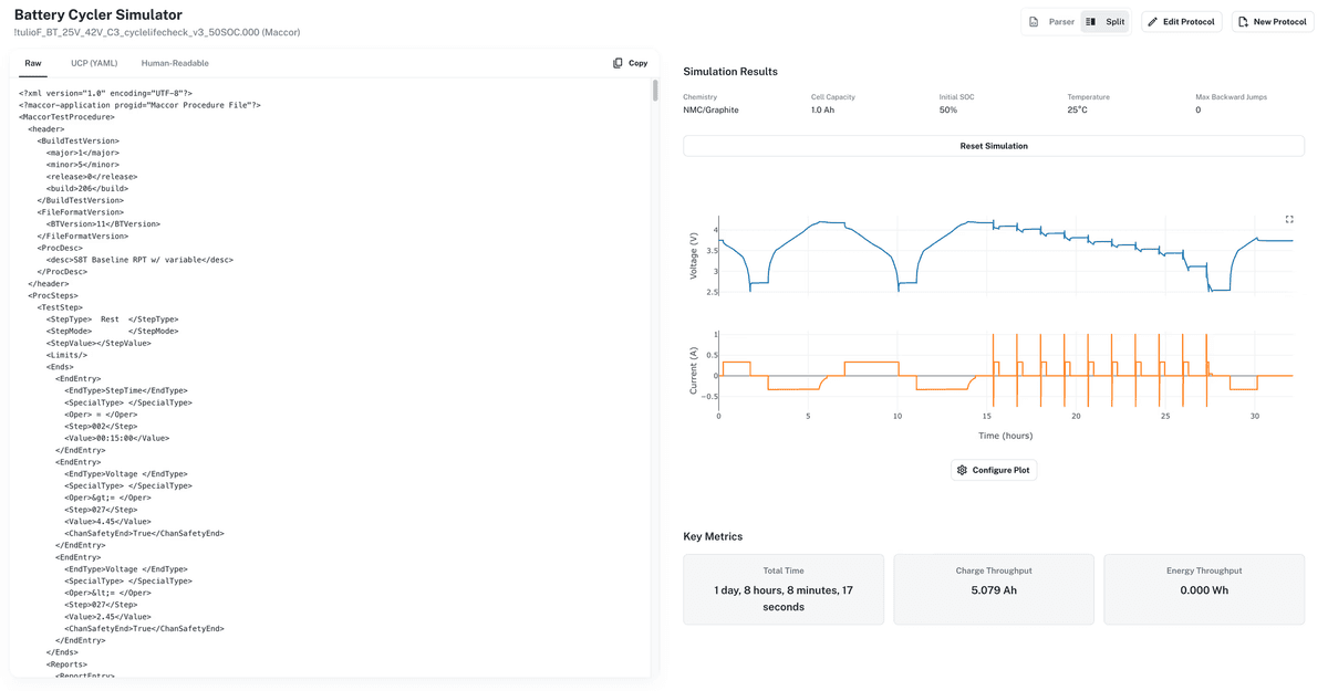 Charge Simulator Battery simulation software for R&D teams